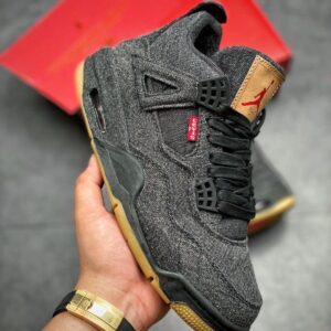 AIR JORDAN RETRO 4 X LEVIS BLACK DENIM (10A)